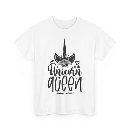 Unicorn Queen Unisex Heavy Cotton Tee - Fun and Playful Graphic T-Shirt for Unicorn Lovers