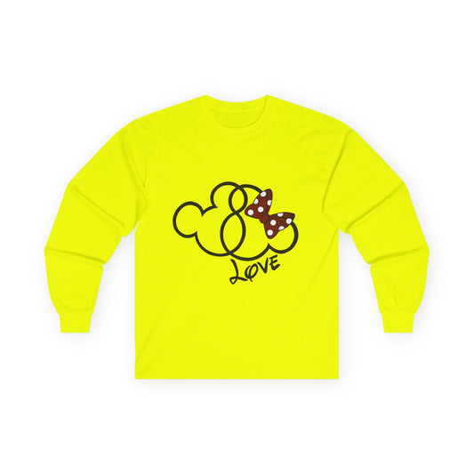 Minnie Mouse Love Long Sleeve Tee — Polka Dot Bow Graphic