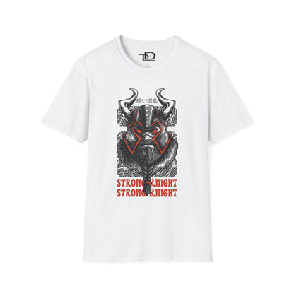 Bold Knight Graphic Tee, Unisex Softstyle T-Shirt, Strength Apparel, Casual Wear, Unique Gift, Core Style