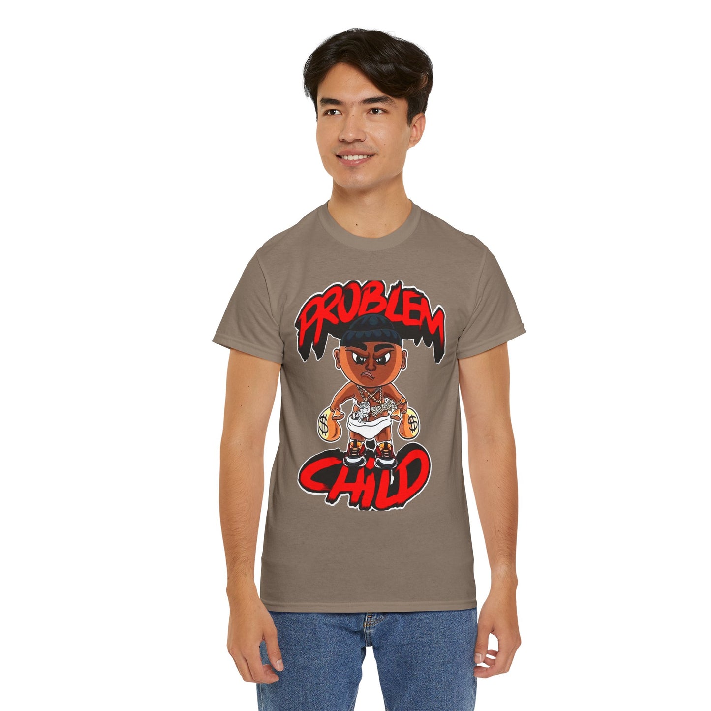 Problem Child Unisex Heavy Cotton Tee - Bold Graphic for Streetwear Lovers