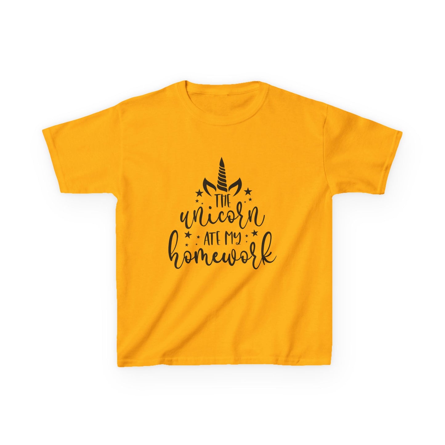 Kids Unicorn Homework Tee - Fun Cotton T-Shirt for Children