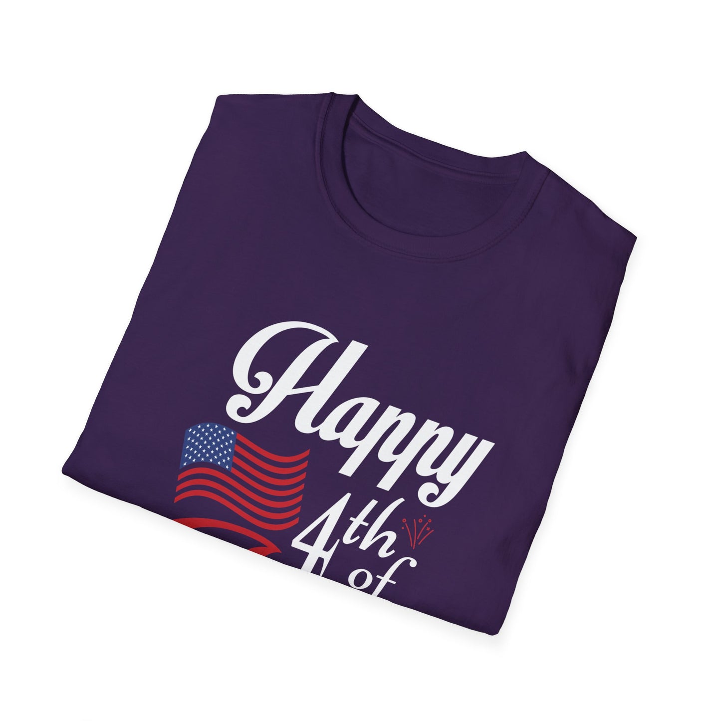Patriotic 4th of July Unisex Softstyle T-Shirt, Independence Day Tee, Festival Shirt, Summer Celebrations, BBQ Outfit