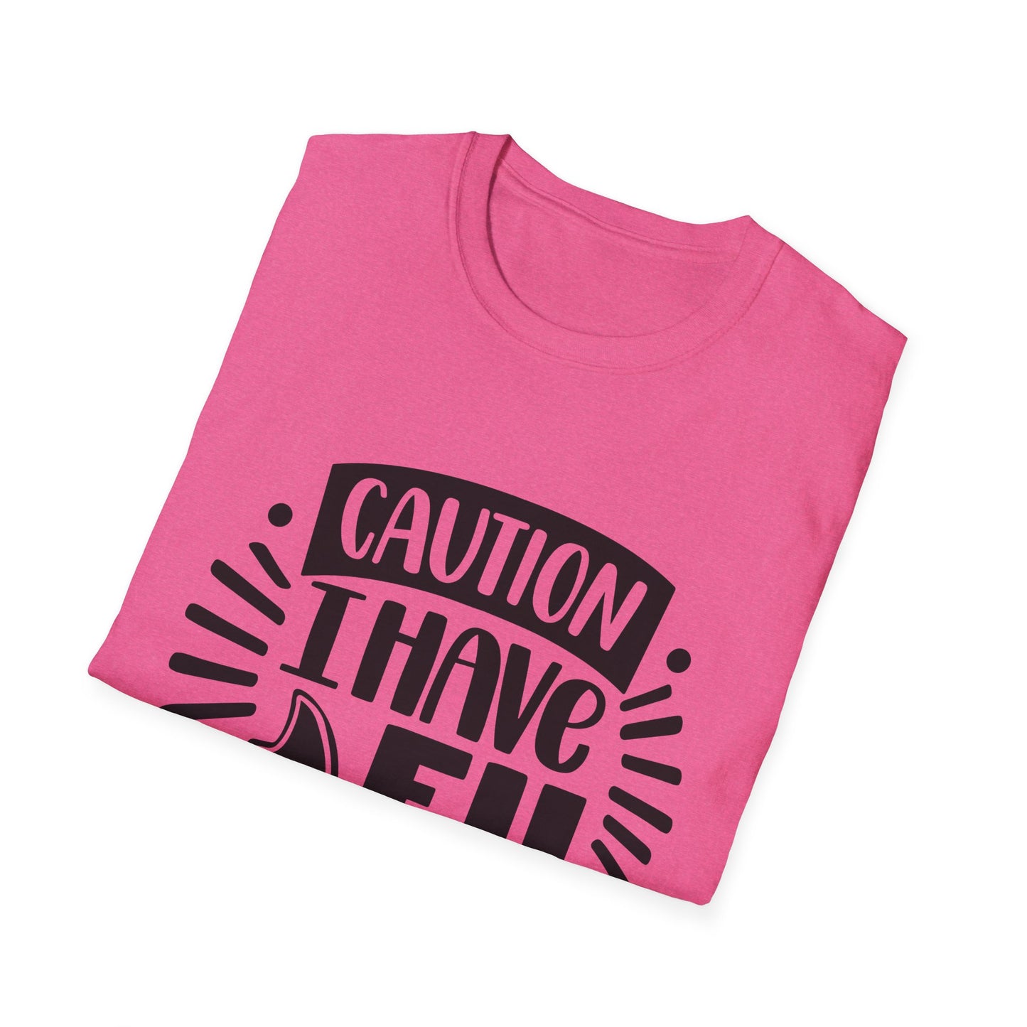 Caution: I Have No Filter Unisex Softstyle T-Shirt - Fun and Quirky Graphic Tee for Casual Wear