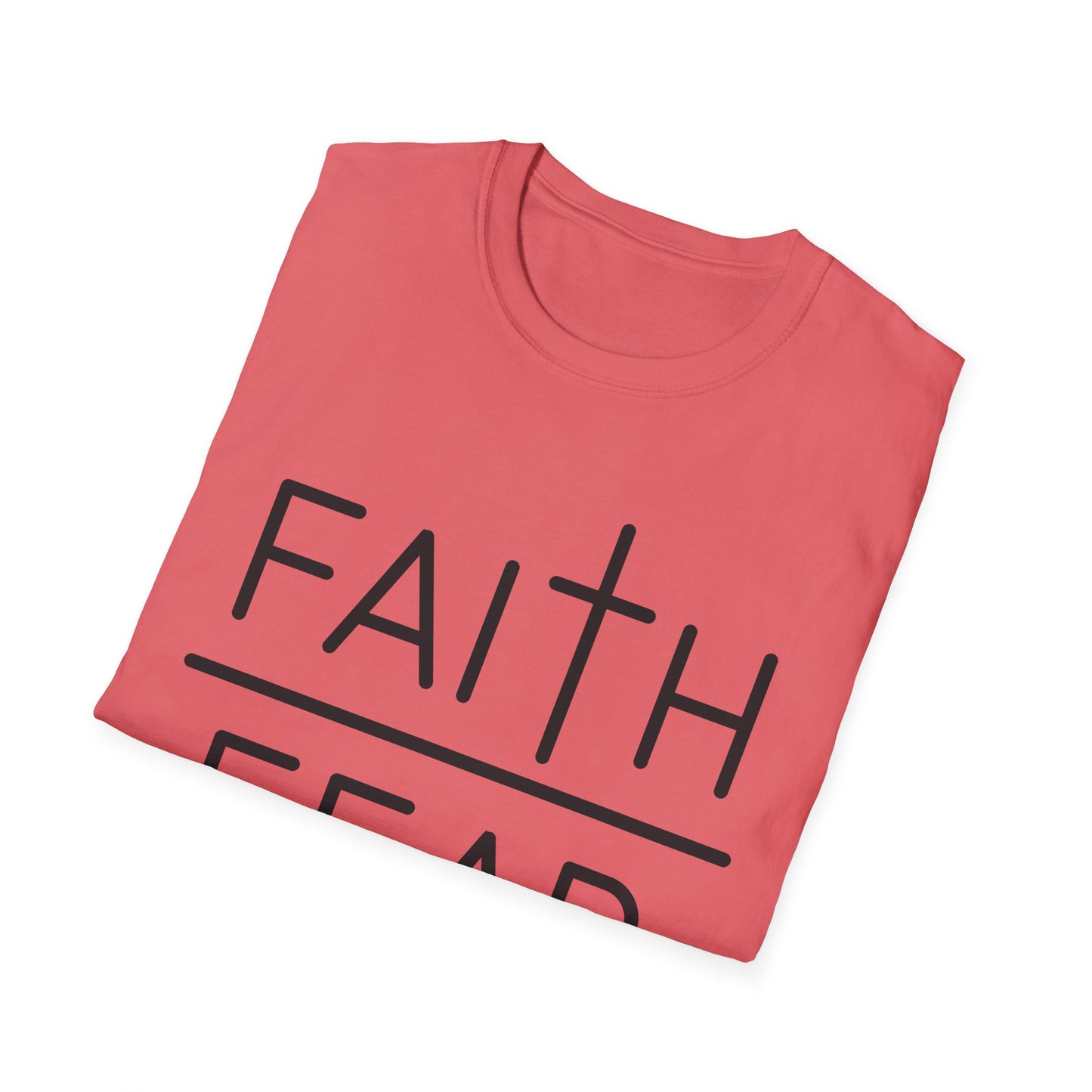 Inspirational Faith Over Fear T-Shirt | Unisex Softstyle Tee