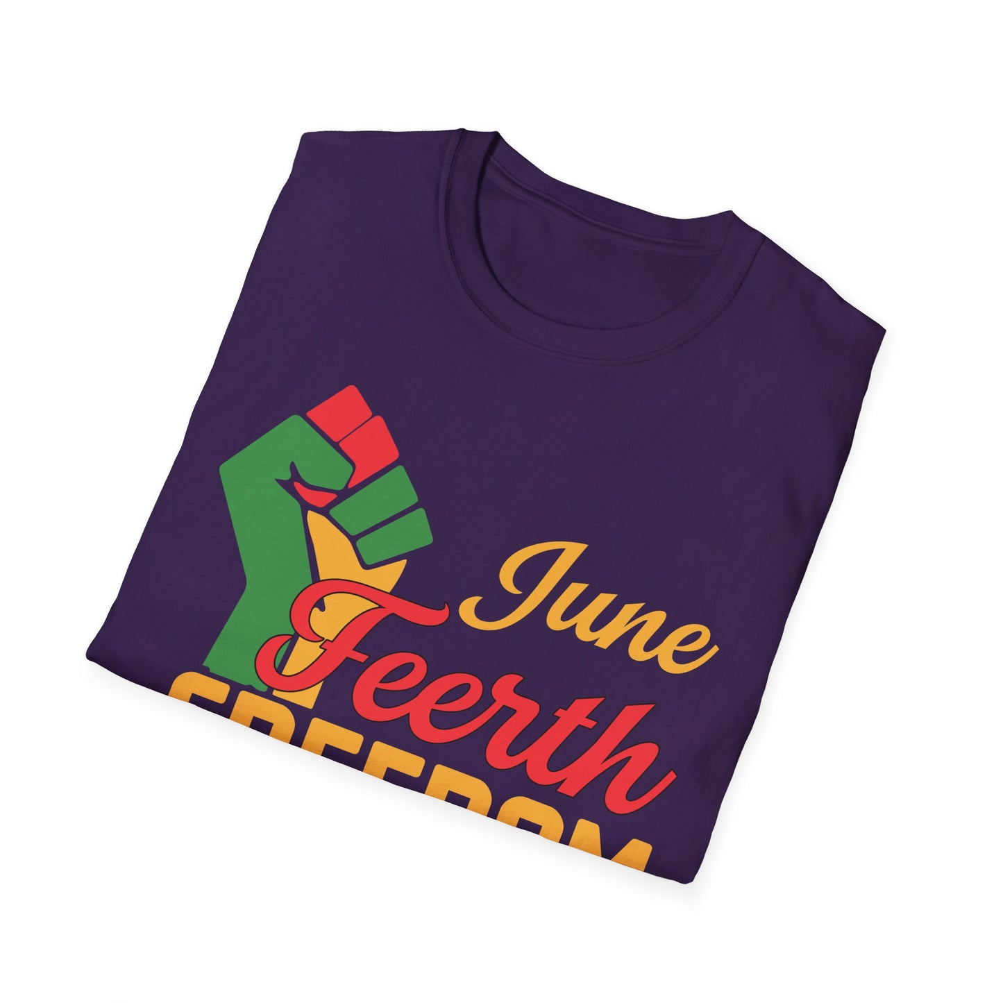 Juneteenth Freedom Day Unisex Softstyle T-Shirt, Celebration Tee, Black History Month Shirt, Equality Apparel, Gift for Activists