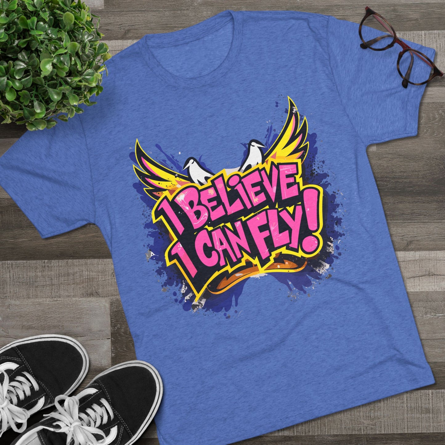 Inspirational Crew Tee - "I Believe I Can Fly" T-Shirt, Motivational Graphic Tee, Unisex Inspirational Wear, Gift for Dreamers, [...]