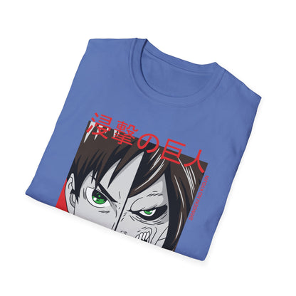 Anime-Inspired Unisex T-Shirt, Eren Yeager Graphic Tee, Casual Streetwear, Gift for Fans, Unique Graphic Shirt
