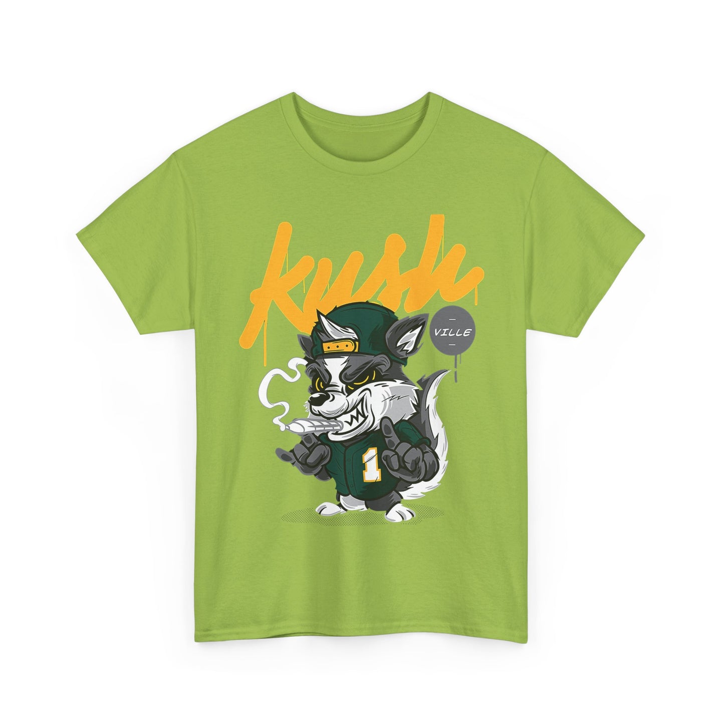 Kush Vibe Unisex Heavy Cotton Tee - Trendy Streetwear Graphic T-Shirt