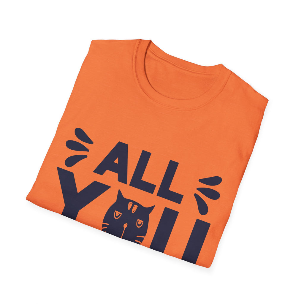 All You Need Is Cat Unisex Softstyle T-Shirt | Cute Cat Lover Tee, Gift for Pet Owners, Funny Cat T-Shirt, Cat-Themed Apparel, Birthday Gift