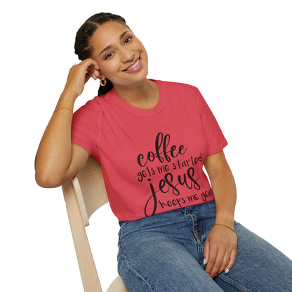 Coffee & Jesus Unisex Softstyle T-Shirt - Inspirational Christian Tee