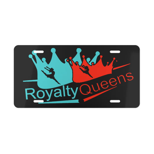 Royalty Queens Vanity Plate - Fun Custom License Plate for Car Enthusiasts, Gift for Her, Unique Decor, Crown Design, Statement Piece