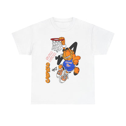 Garfield Basketball Unisex Heavy Cotton Tee - Fun Streetwear for Cat Lovers