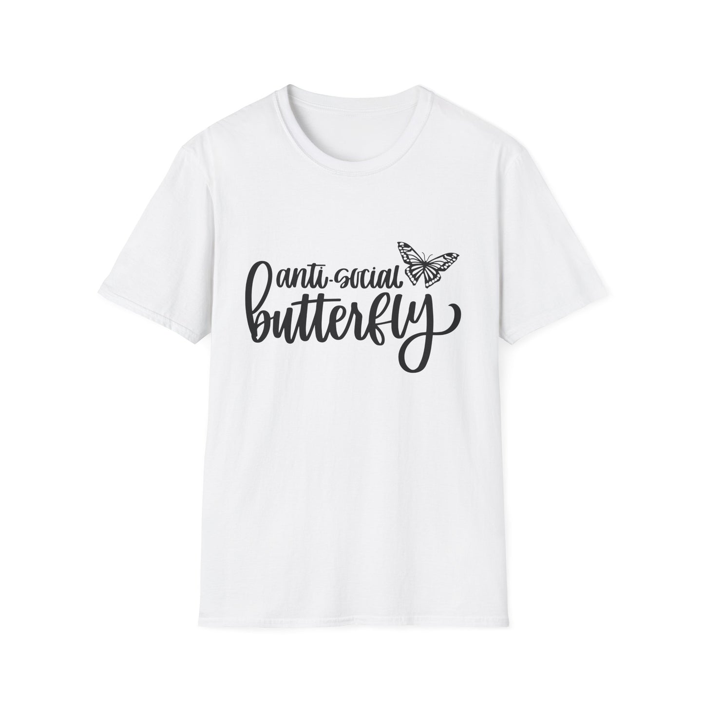 Anti-Social Butterfly Unisex Softstyle T-Shirt - Perfect for Introverts