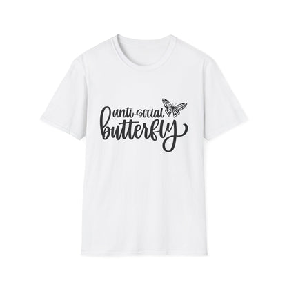 Anti-Social Butterfly Unisex Softstyle T-Shirt - Perfect for Introverts