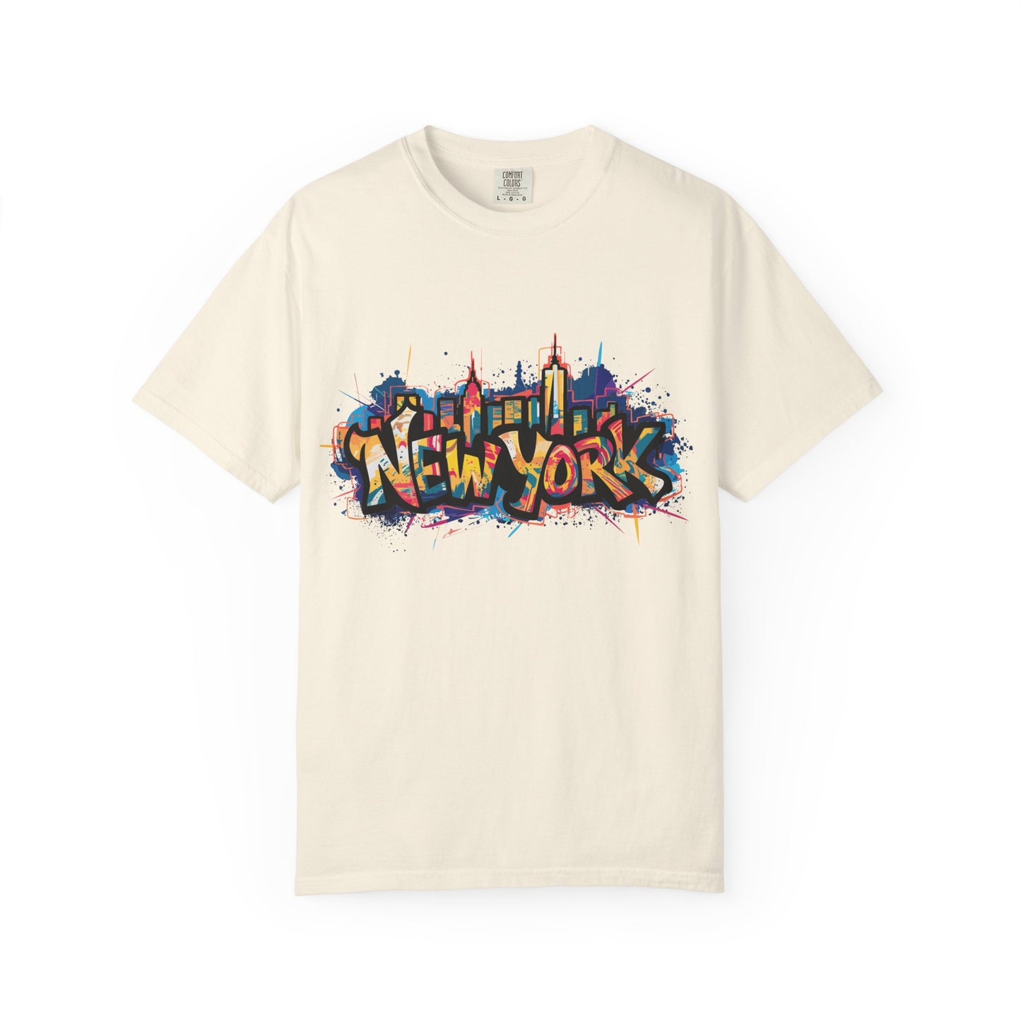 Colorful New York Graffiti T-Shirt, Streetwear Tee, City Vibe Shirt, Travel Souvenir Gift, Urban Fashion, Summer Outfit