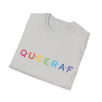 Pride-Inspired Unisex T-Shirt - QUEERAF Graphic Tee for LGBTQ+ Celebrations, Everyday Wear, Gift for Supporters, Inclusive Fashion