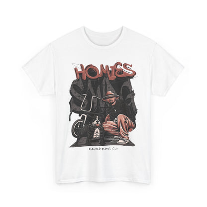 Graphic Unisex Heavy Cotton Tee - 'Homies' Casual Style