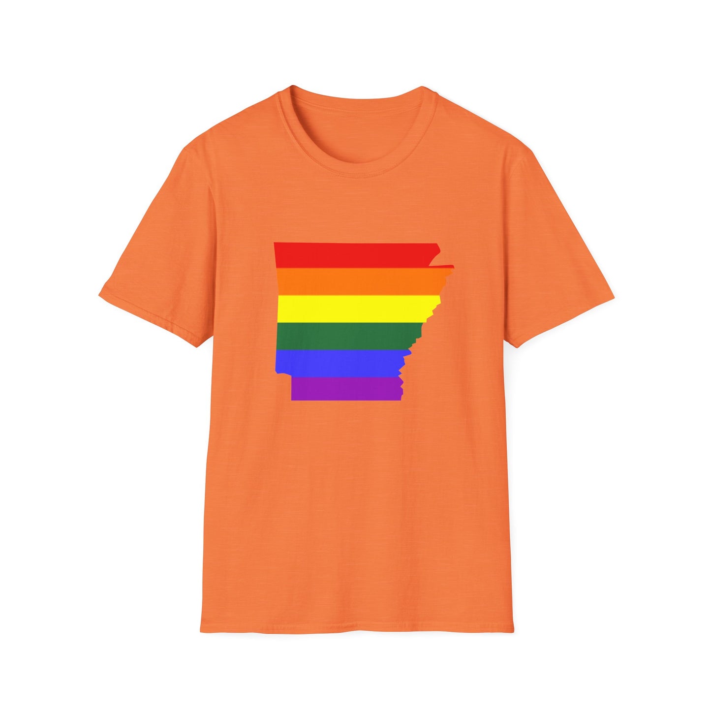 Pride Arkansas T-Shirt, Unisex Rainbow Tee, LGBTQ+ Apparel, Softstyle T-Shirt, Equality Shirt, Gift for Pride Month