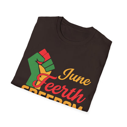 Juneteenth Freedom Day Unisex Softstyle T-Shirt, Celebration Tee, Black History Month Shirt, Equality Apparel, Gift for Activists