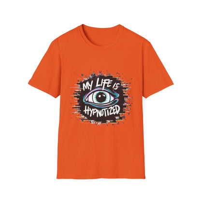 Unisex Hypnotized Eye T-Shirt, Softstyle Tee, Cool Graphic Shirt, Gift for Dreamers, Casual Wear, Trendy Fashion Tee