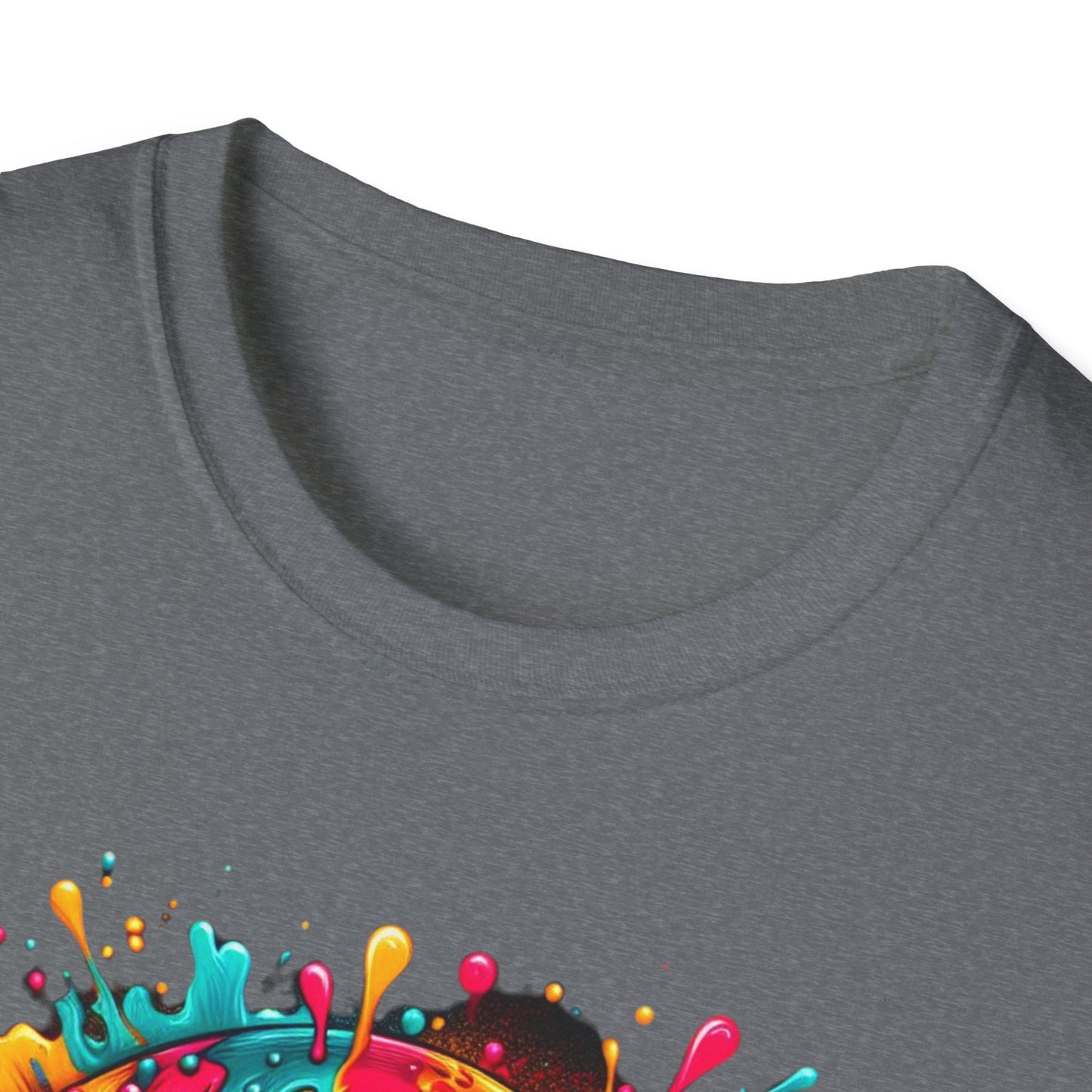 Colorful Drip Skull Unisex T-Shirt - Vibrant Graphic Tee for Art & Music Lovers