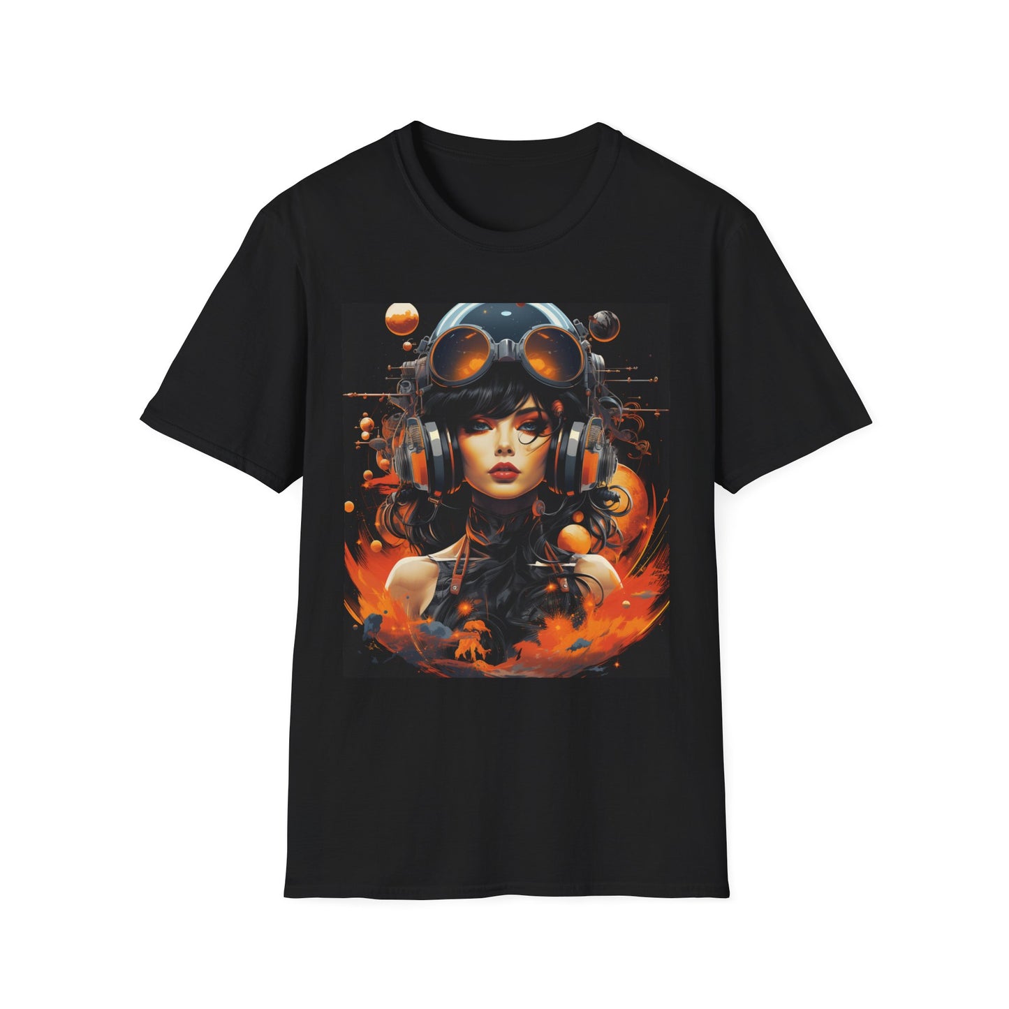 Bold Graphic Unisex T-Shirt - Retro Space Girl Design