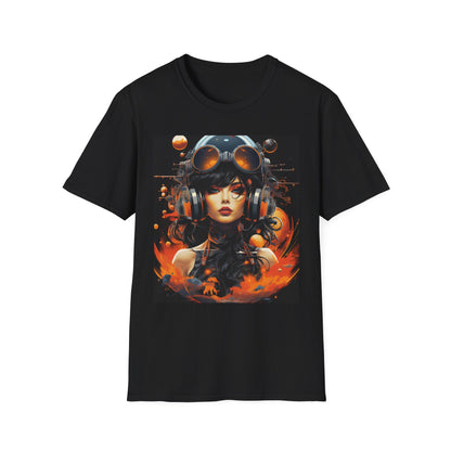 Bold Graphic Unisex T-Shirt - Retro Space Girl Design