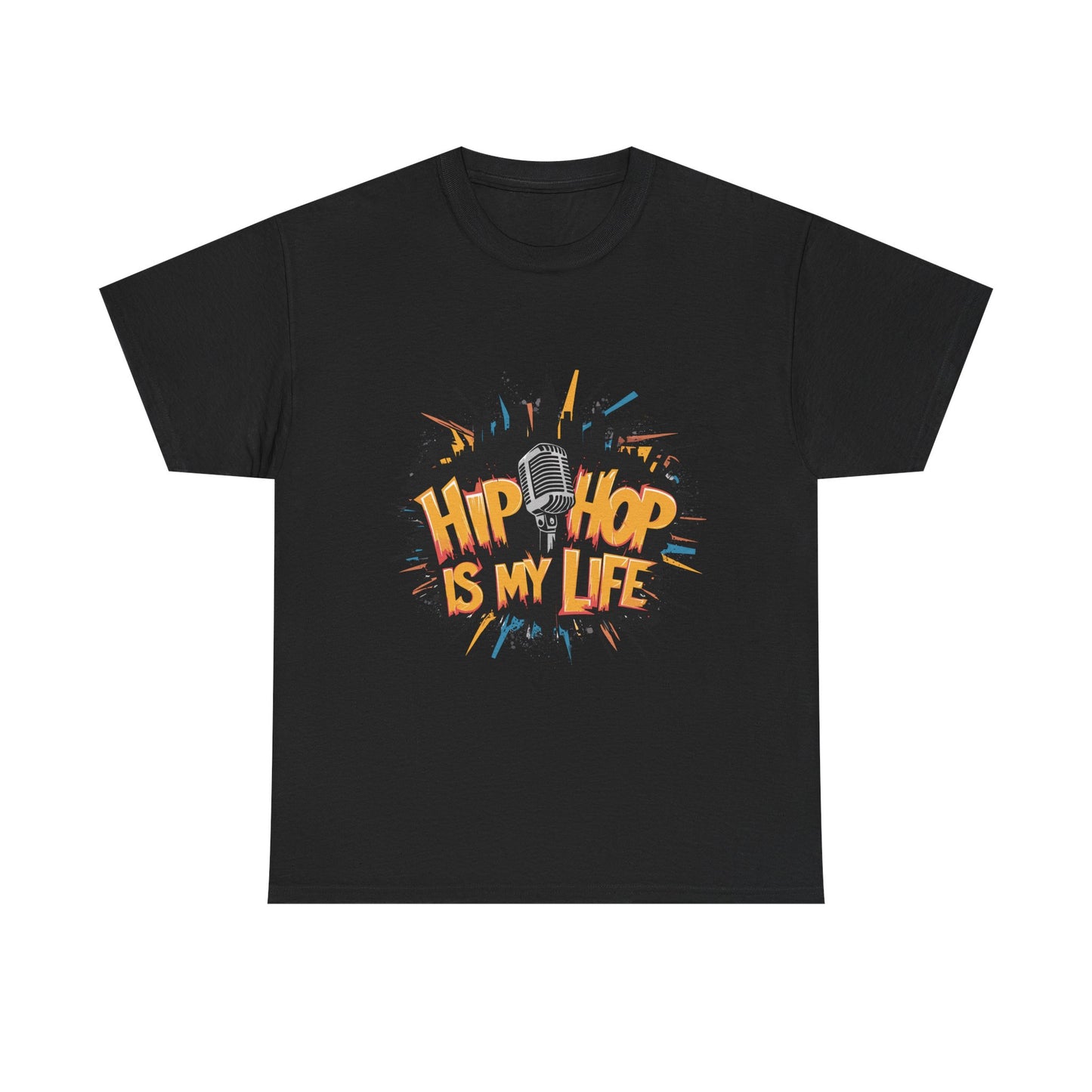 Hip Hop Is My Life Unisex Heavy Cotton Tee, Music Lover Gift, Streetwear T-Shirt, Cool Graphic Tee, Youthful Style, Everyday Casual Wear