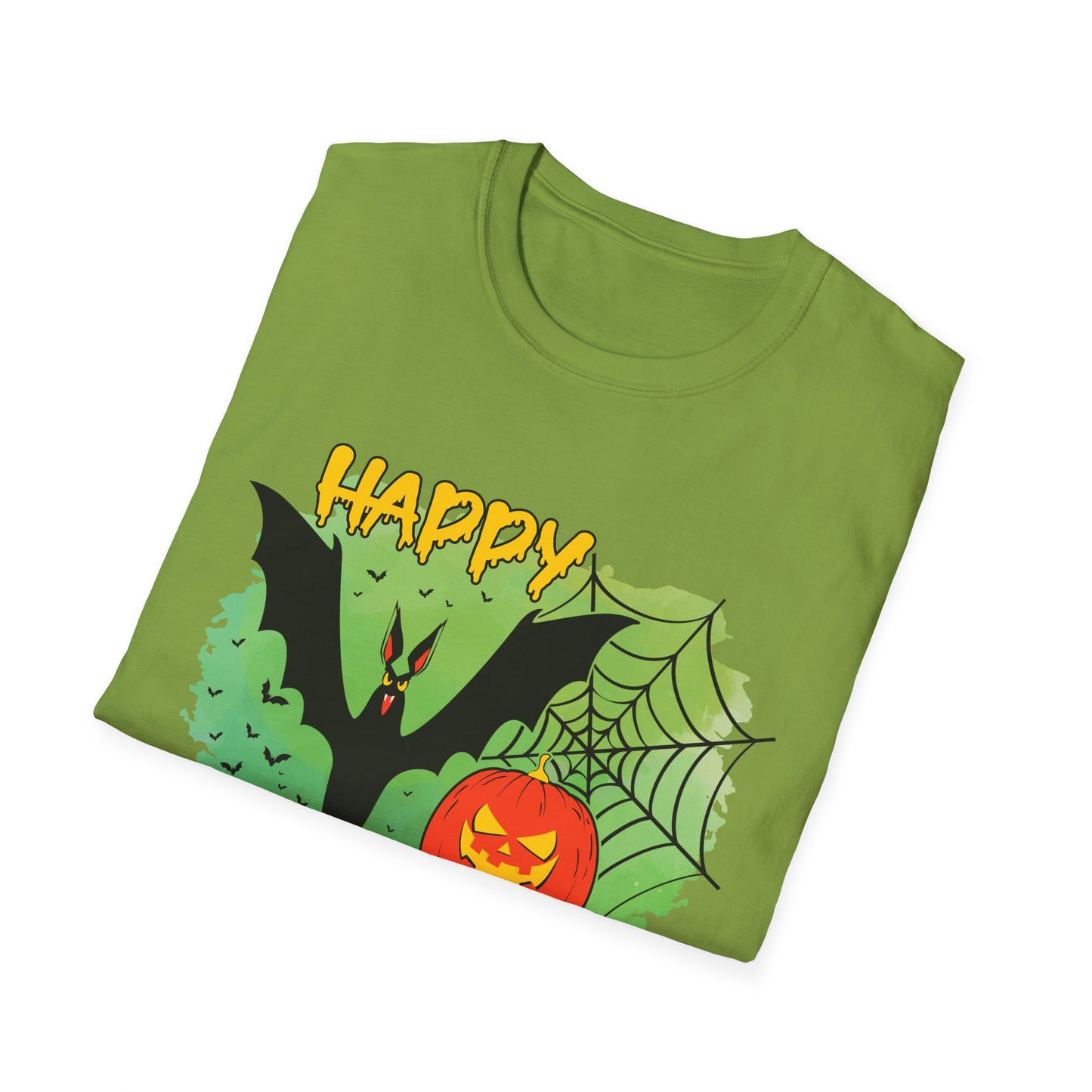 Happy Halloween Unisex Softstyle T-Shirt, Spooky Shirt, Halloween Tee, Fall Fashion, Trick or Treat Apparel