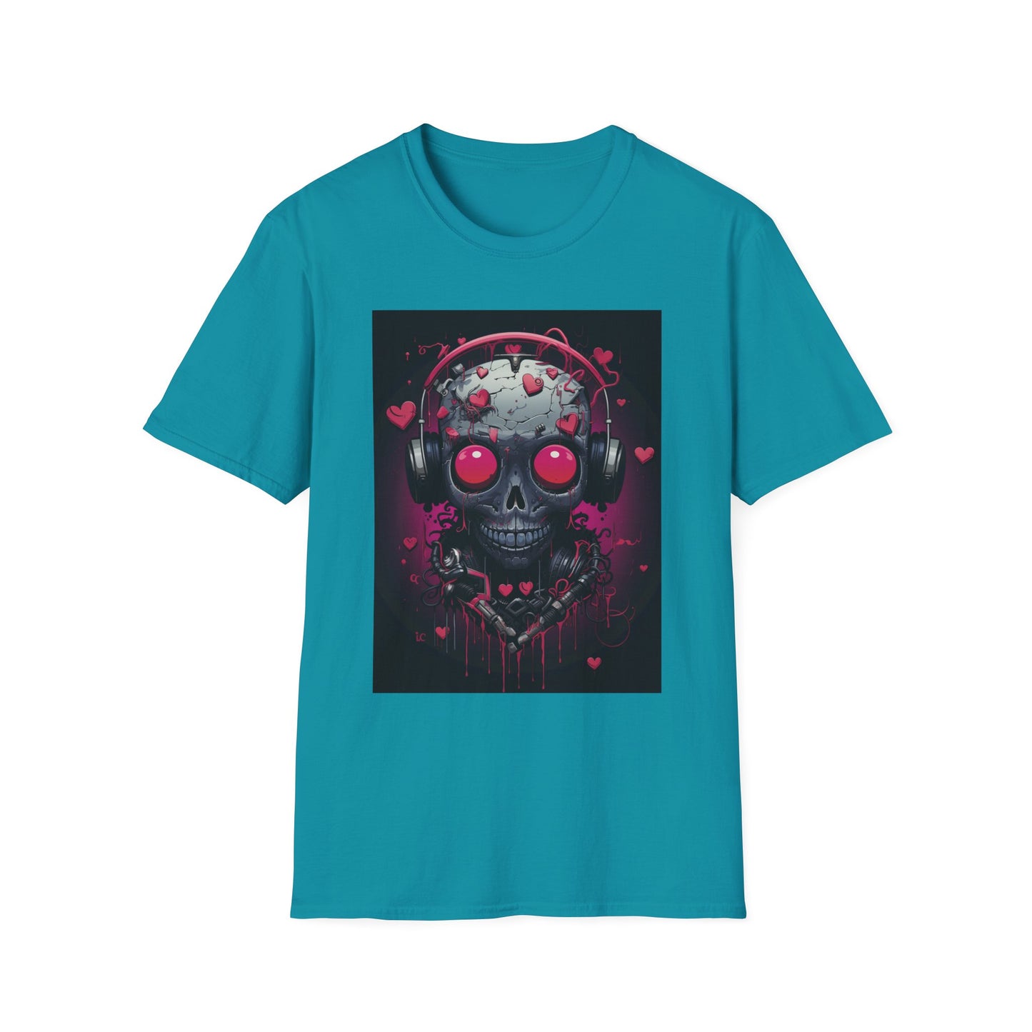 Edgy Skull Graphic T-Shirt with Headphones
