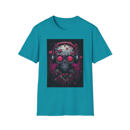 Edgy Skull Graphic T-Shirt with Headphones
