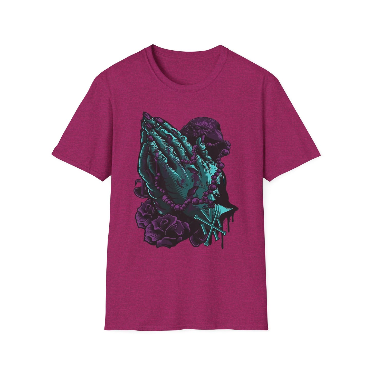 Spiritual Vibes Unisex Softstyle T-Shirt - Praying Hands Design