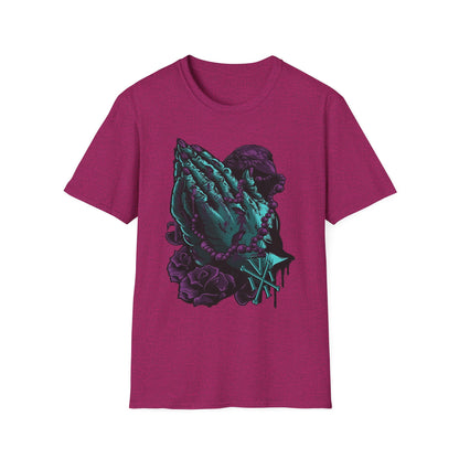 Spiritual Vibes Unisex Softstyle T-Shirt - Praying Hands Design