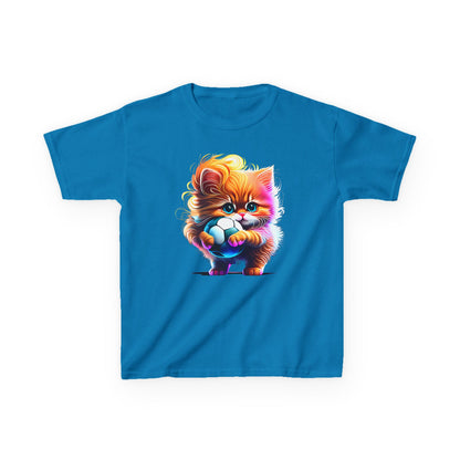 Colorful Kitten Kids Tee - Fun, Playful Cotton T-Shirt for Cat Lovers