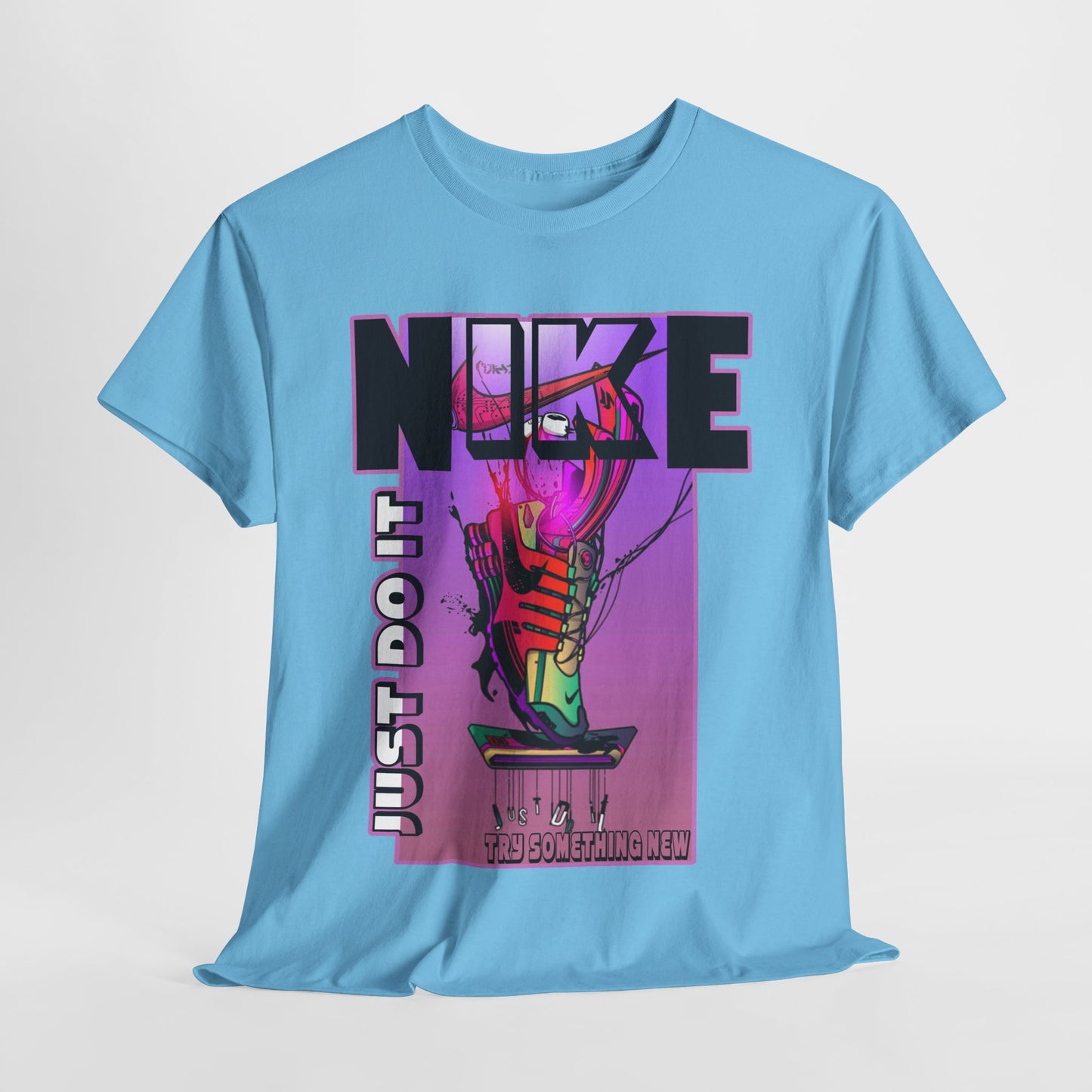 Vintage-Style Nike Unisex Heavy Cotton Tee - Just Do It Graphic Shirt