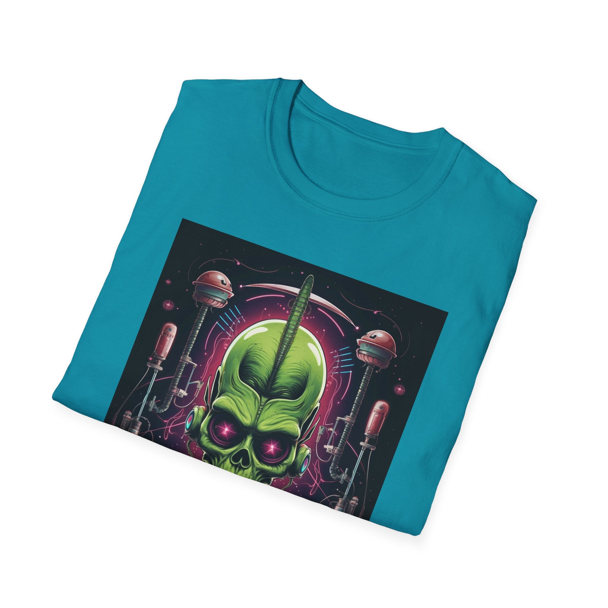 Alien Invader Graphic Unisex Softstyle T-Shirt