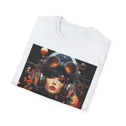 Bold Graphic Unisex T-Shirt - Retro Space Girl Design