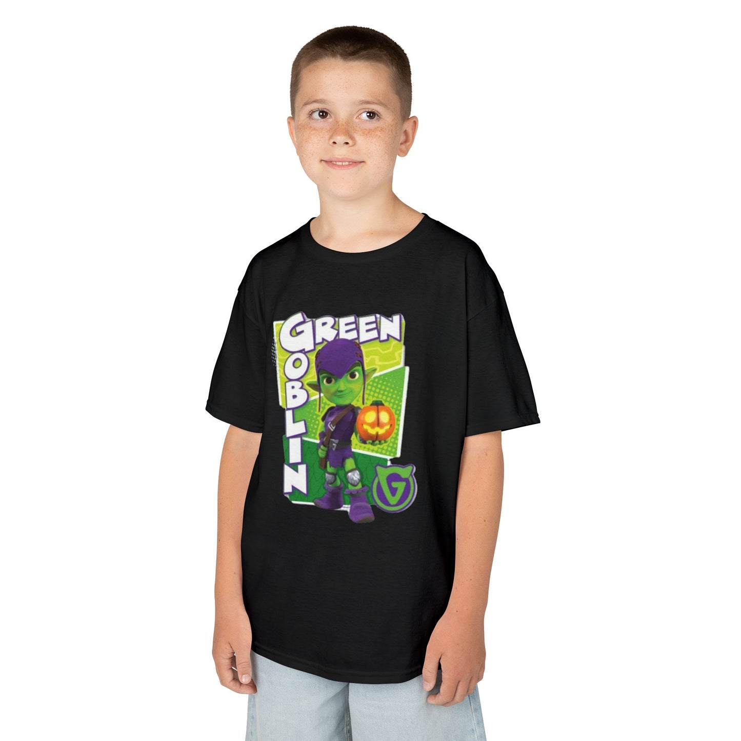 Kids Green Goblin Tee - Fun Halloween T-Shirt for Kids