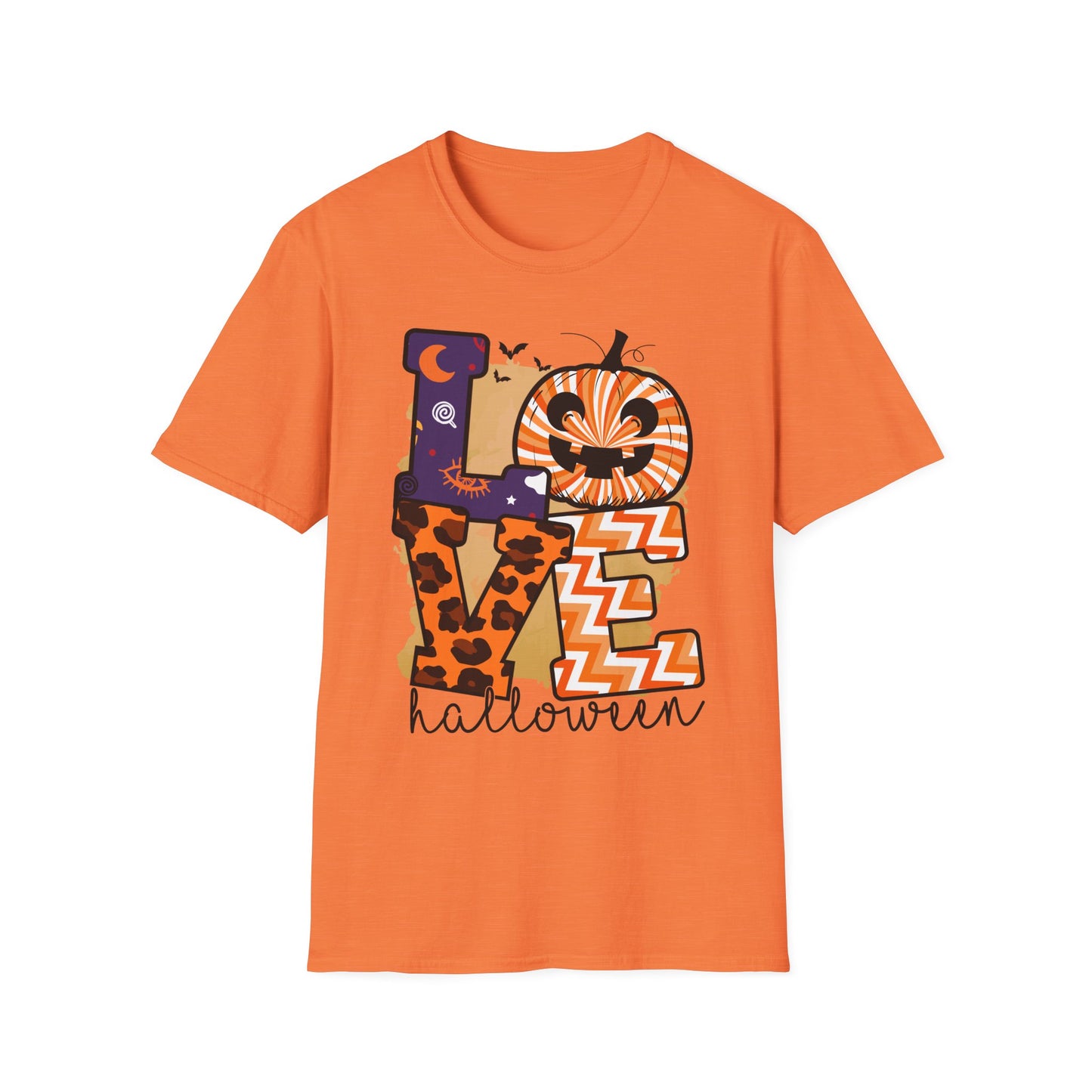 Halloween Love T-Shirt | Unisex Softstyle Tee for Fall | Spooky Season Apparel | Cute Halloween Shirt | Gift for Ghost Lovers