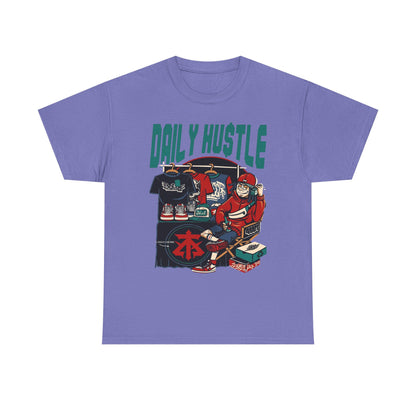 Daily Hustle Unisex Heavy Cotton Tee - Urban Streetwear for Creatives