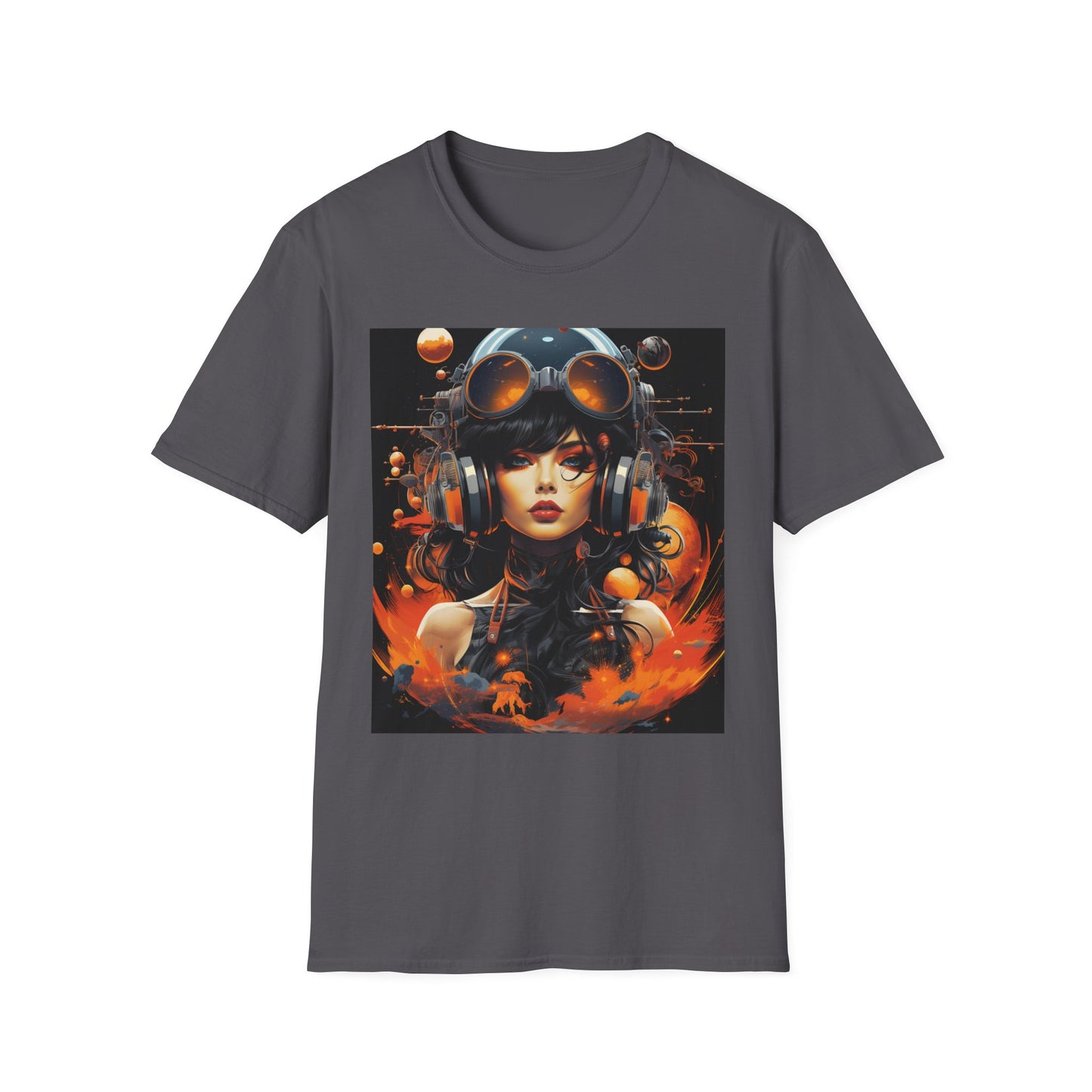 Bold Graphic Unisex T-Shirt - Retro Space Girl Design