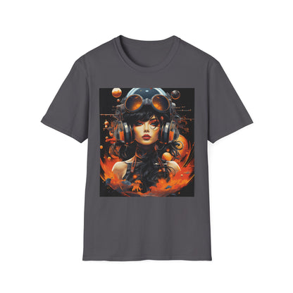 Bold Graphic Unisex T-Shirt - Retro Space Girl Design