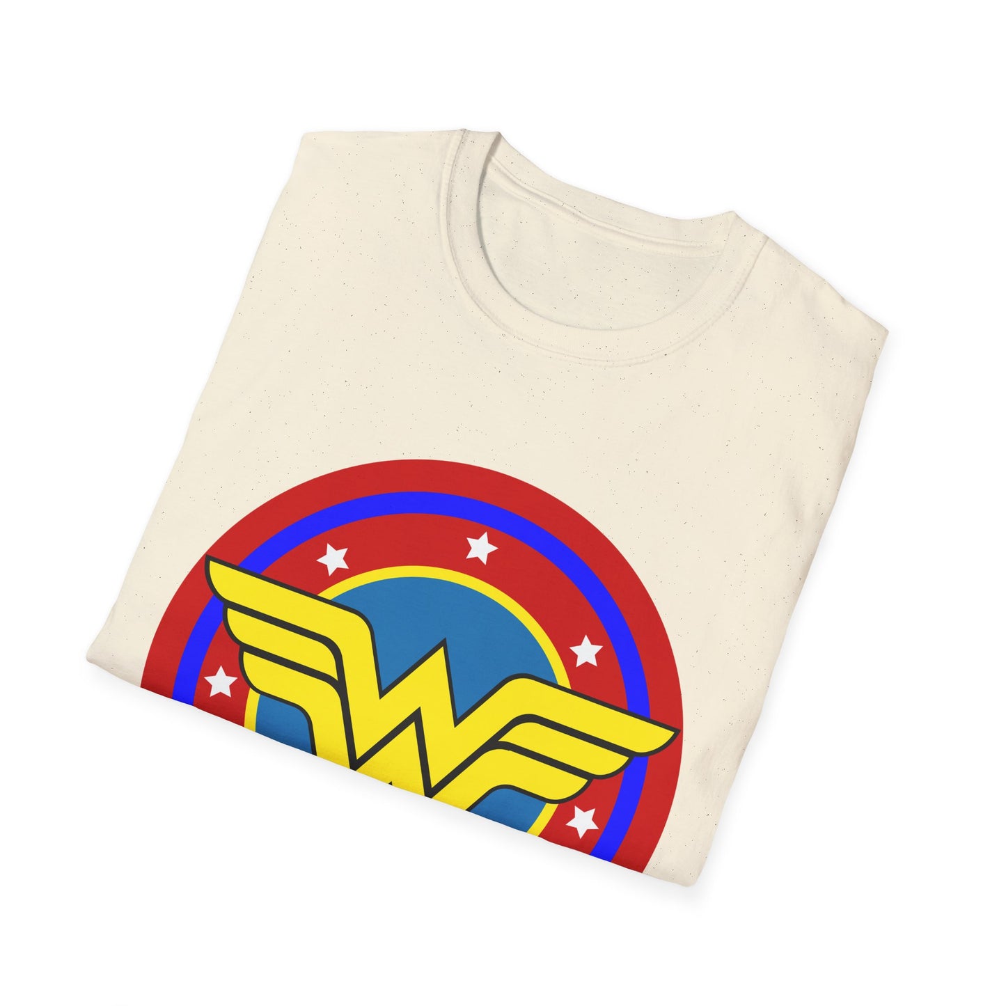 Wonder Woman Inspired Unisex Softstyle T-Shirt, Superhero Tee, Gift for Amazon Fans, Comic Con Outfit, Everyday Wear, Birthday Present