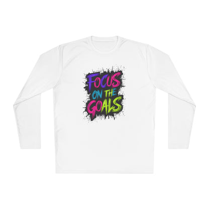 Unisex Long Sleeve Tee - "Focus on the Goals" Motivational Shirt, Fitness Apparel, Activewear, Gift for Athletes, Casual Wear