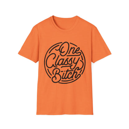 One Classy Bitch Unisex Softstyle T-Shirt - Chic and Playful Statement Tee