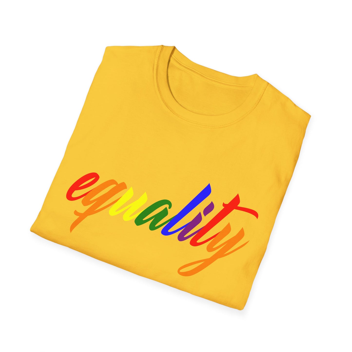 Unisex Equality T-Shirt, Softstyle Graphic Tee, LGBTQ+ Pride Apparel, Inclusive Fashion, Gift for Activists, Casual Wear