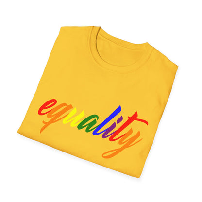 Unisex Equality T-Shirt, Softstyle Graphic Tee, LGBTQ+ Pride Apparel, Inclusive Fashion, Gift for Activists, Casual Wear