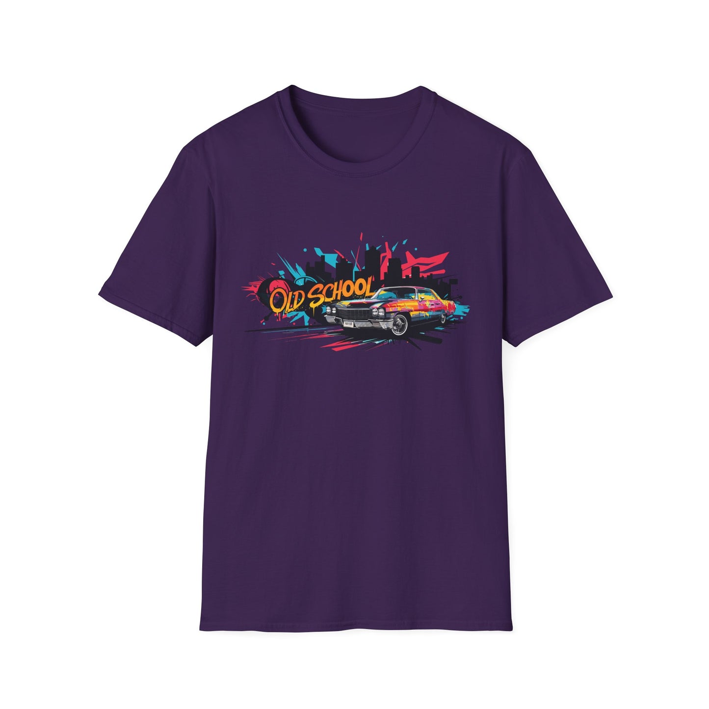 Retro Car Graphic Unisex Softstyle T-Shirt, Vintage Tee, Old School Shirt, Cool Graphic Tee, Gift for Car Lovers, Unisex T-Shirt