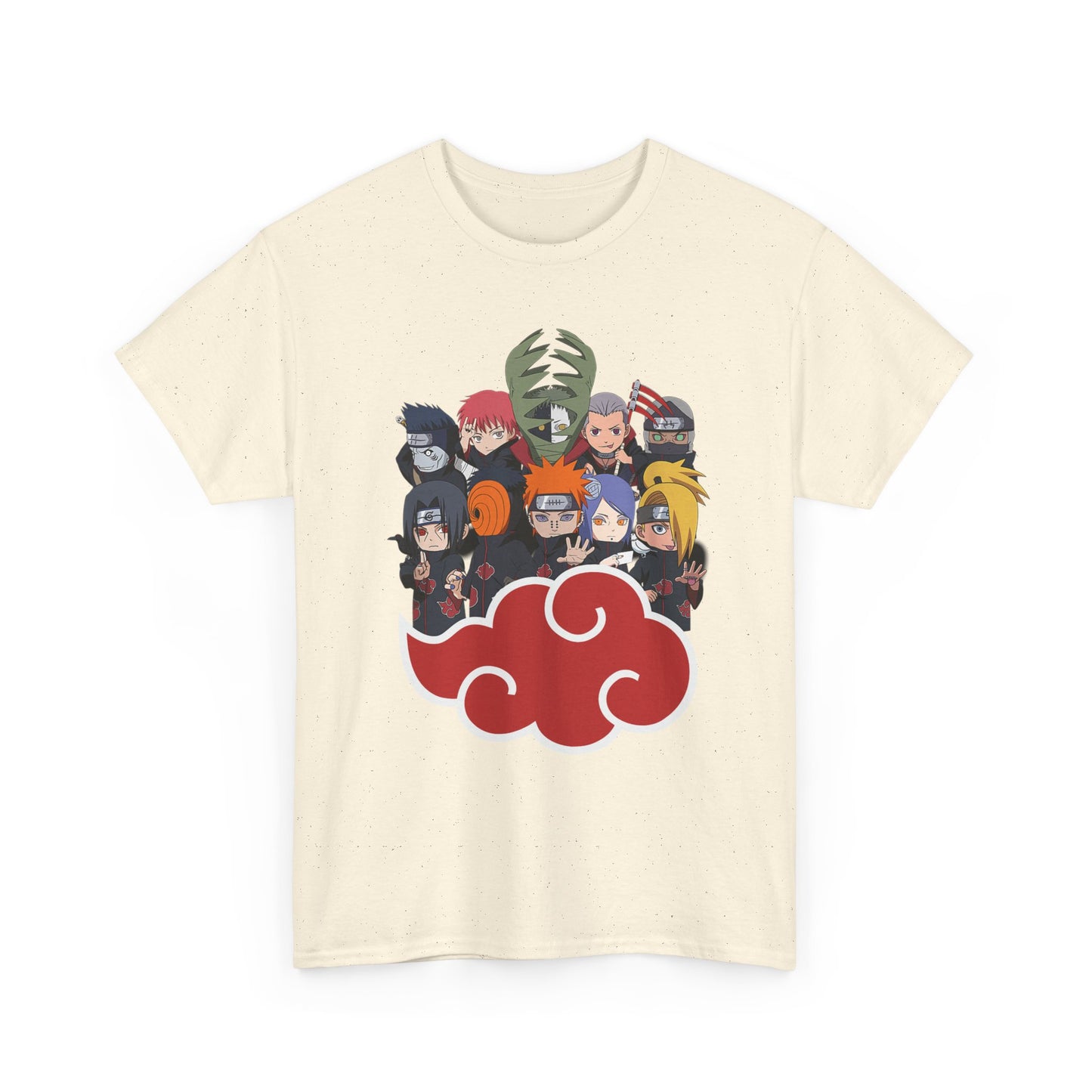 Anime-Inspired Unisex Heavy Cotton Tee - Naruto Characters Design