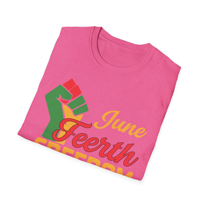 Juneteenth Freedom Day Unisex Softstyle T-Shirt, Celebration Tee, Black History Month Shirt, Equality Apparel, Gift for Activists